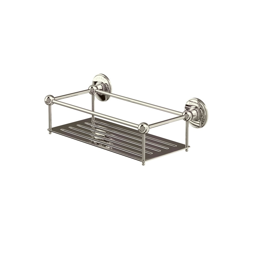 Arcade Wall-mounted wire basket 62mm deep (155mm by 330mm) - nickel